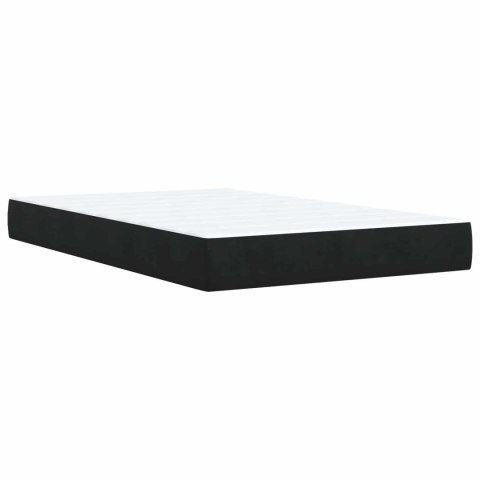ŁÓŻKO OTTOMAN Z MATERACEM CZARNY 120 X 190 CM WELUR