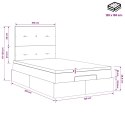 ŁÓŻKO OTTOMAN Z MATERACEM CZARNY 120 X 190 CM WELUR