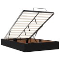 VidaXL Łóżko z pojemnikiem i materacem LED Czarny 120 x 190 cm Welur