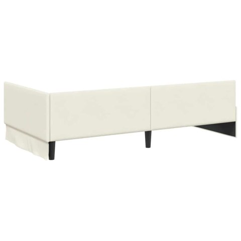 VidaXL Rama Łóżka Narożnego z Materacem 2 szt. Kremowy 80 x 200 cm