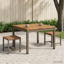 VidaXL Stolik kawowy Naturalny i kawowy 60 x 60,5 x 36 cm