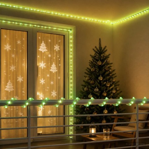 ŚWIĄTECZNY WĄŻ ŚWIETLNY LED 480 LED ZIELONY 20 M