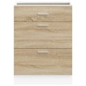 VidaXL Szafka kuchenna dolna "Lyon" Sonoma Oak Drewno klejone