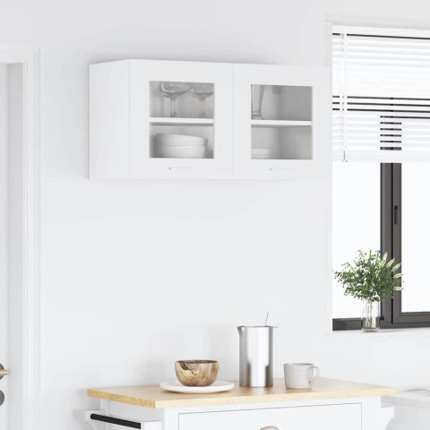 SZAFKA WISZĄCA BIAŁY 80 X 31 X 40 CM DREWNO INŻYNIERYJNE