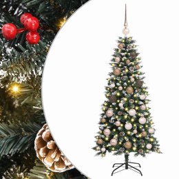 SZTUCZNA CHOINKA ZIELONY 120 CM PVC, PLASTIK I STAL