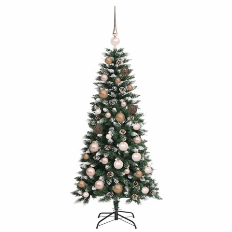 SZTUCZNA CHOINKA ZIELONY 120 CM PVC, PLASTIK I STAL
