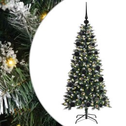 SZTUCZNA CHOINKA ZIELONY 120 CM PVC, PLASTIK I STAL