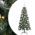 SZTUCZNA CHOINKA ZIELONY 120 CM PVC, PLASTIK I STAL