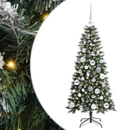 SZTUCZNA CHOINKA ZIELONY 120 CM PVC, PLASTIK I STAL