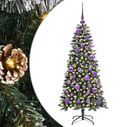 SZTUCZNA CHOINKA ZIELONY 120 CM PVC PLASTIK I STAL