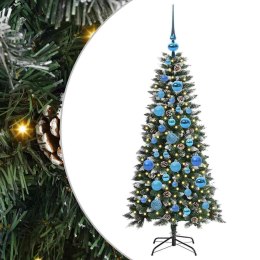 SZTUCZNA CHOINKA ZIELONY 120 CM PVC, PLASTIK I STAL