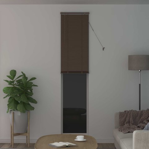 ŻALUZJA WENECKA CIEMNOBRĄZOWY ZE WZOREM 213 X 60 CM 25 MM PVC
