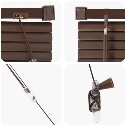 ŻALUZJA WENECKA CIEMNOBRĄZOWY ZE WZOREM 213 X 60 CM 25 MM PVC