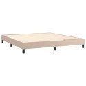 VidaXL Łóżko kontynentalne, materac i LED cappuccino 180x200 cm