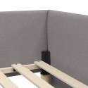 RAMA ŁÓŻKA NAROŻNEGO Z MATERACEM 2 SZT. CIEMNOSZARY 90 X 200 CM