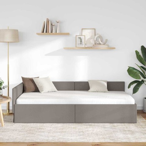 RAMA ŁÓŻKA NAROŻNEGO CIEMNOSZARY 90 X 200 CM TKANINA