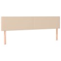 VidaXL Zagłówek do łóżka z LED, cappuccino, 180x5x78/88 cm, ekoskóra