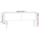 VidaXL Zagłówek do łóżka z LED, cappuccino, 180x5x78/88 cm, ekoskóra