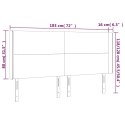 ZAGŁÓWEK DO ŁÓŻKA Z LED, CIEMNOZIELONY 183X16X118/128CM AKSAMIT
