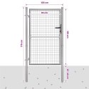 BRAMA OGRODOWA OCYNKOWANA STAL 100X125CM SREBRNA