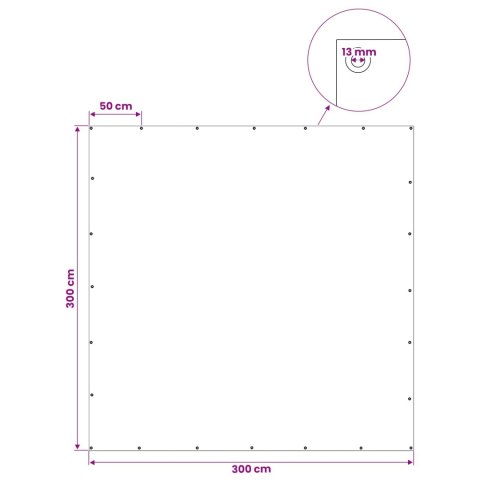 PLANDEKA 180G/M² 3X3M ZIELONA HDPE