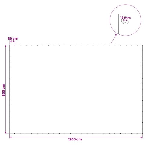 PLANDEKA 180G/M² 8X12M ZIELONA HDPE