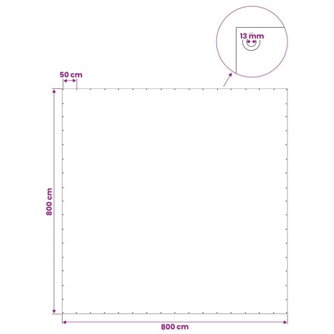 PLANDEKA 180G/M² 8X8M SZARA HDPE