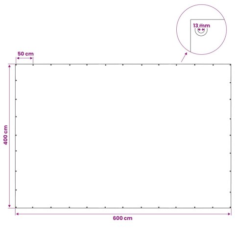 PLANDEKA 260G/M² 4X6M BIAŁA HDPE