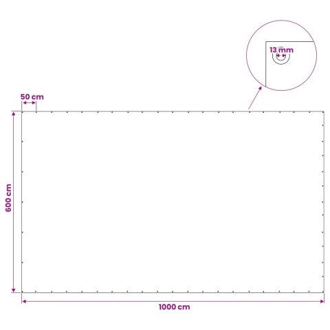 PLANDEKA 260G/M² 6X10M BIAŁA HDPE