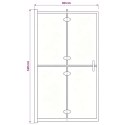 SKŁADANA KABINA PRYSZNICOWA ESG 80X140CM CZARNA