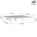 ŁÓŻKO KONTYNENTALNE 180X200CM TAUPE OBITE TKANINĄ