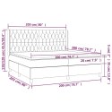 ŁÓŻKO KONTYNENTALNE Z MATERACEM 200X200CM CIEMNOSZARA TKANINA