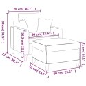 VidaXL Fotel z podnóżkiem, żółty, 60 cm, aksamit