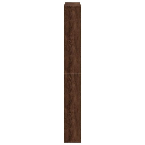 SZAFKA NA BUTY Z LUSTREM 4-POZIOMY BRĄZOWY DĄB 63X17X134 CM