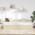 VidaXL Rama Łóżka Narożnego z Materacem 2 szt. Kremowy 90 x 200 cm