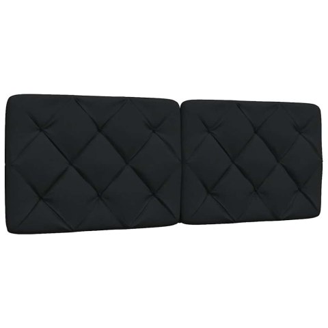 VidaXL Rama łóżka z LED bez materaca Czarna 140x190 cm tkanina