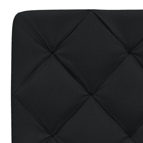 VidaXL Rama łóżka z LED bez materaca Czarna 140x190 cm tkanina