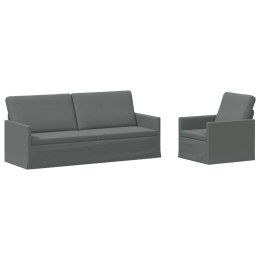 VidaXL Zestaw Sof 2 pcs ciemnoszary tkanina