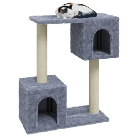 DRAPAK DLA KOTA ZE SŁUPKAMI SIZALOWYMI JASNOSZARY 60CM