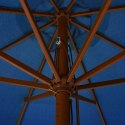 PARASOL OGRODOWY NA DREWNIANYM SŁUPKU 330CM LAZUROWY