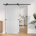 DRZWI DO STODOŁY CORONA 100 X 210 CM LITE DREWNO SOSNOWE BIAŁY