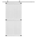 DRZWI DO STODOŁY CORONA 100 X 210 CM LITE DREWNO SOSNOWE BIAŁY
