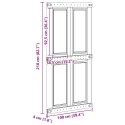 DRZWI DO STODOŁY CORONA 100 X 210 CM LITE DREWNO SOSNOWE BIAŁY
