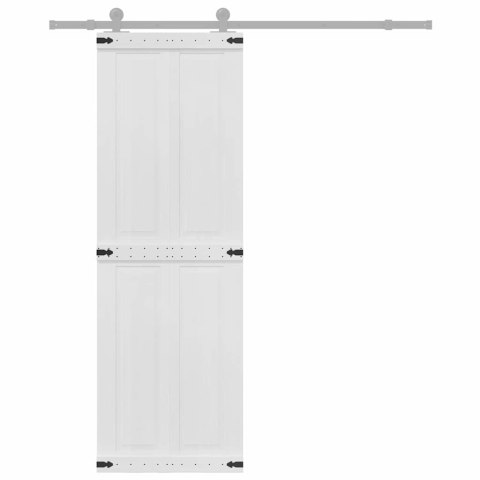 DRZWI DO STODOŁY CORONA 70 X 210 CM LITE DREWNO SOSNOWE BIAŁY
