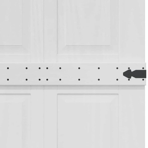 DRZWI DO STODOŁY CORONA 70 X 210 CM LITE DREWNO SOSNOWE BIAŁY