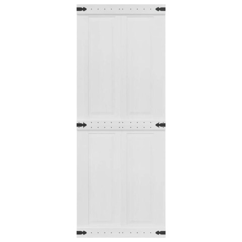DRZWI DO STODOŁY CORONA 80 X 210 CM LITE DREWNO SOSNOWE BIAŁY