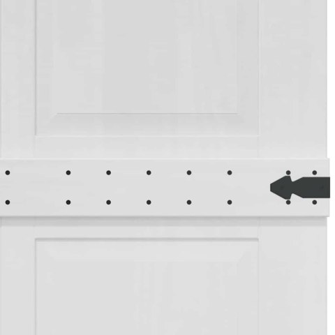 DRZWI DO STODOŁY CORONA 80 X 210 CM LITE DREWNO SOSNOWE BIAŁY