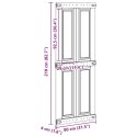 DRZWI DO STODOŁY CORONA 80 X 210 CM LITE DREWNO SOSNOWE BIAŁY