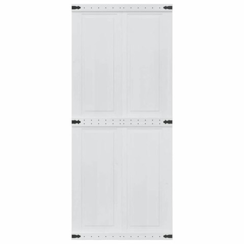 DRZWI DO STODOŁY CORONA 90 X 210 CM LITE DREWNO SOSNOWE BIAŁY