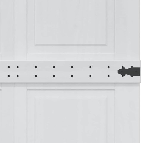 DRZWI DO STODOŁY CORONA 90 X 210 CM LITE DREWNO SOSNOWE BIAŁY